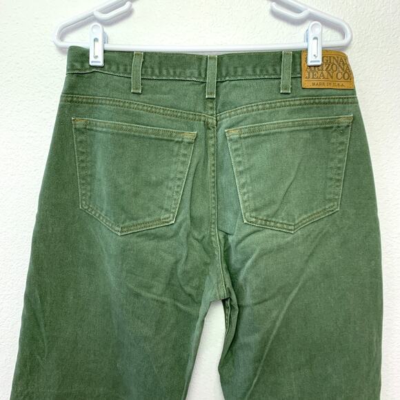 Vintage Original Arizona Jean Co Green Denim Taper Jeans Made in USA 33x34 - Picture 5 of 7